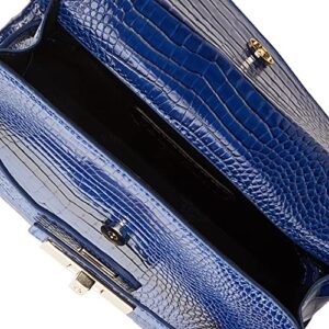 Steve Madden Steve Mdden DIGNIFY Croco Top Handle Bag, Navy