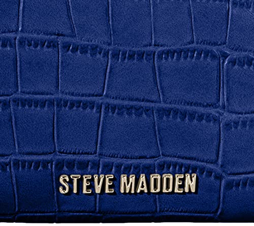 Steve Madden Steve Mdden DIGNIFY Croco Top Handle Bag, Navy