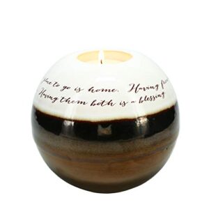 Having A Place To Go Is Home Having Friends To Spend Good Times With Is Family Having Them Both Is A Blessing - 4.5 Inch Round Tealight Candle Holder with Unique Reflective Glaze