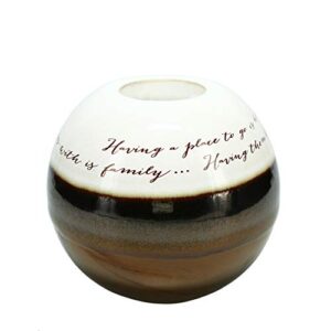 Having A Place To Go Is Home Having Friends To Spend Good Times With Is Family Having Them Both Is A Blessing - 4.5 Inch Round Tealight Candle Holder with Unique Reflective Glaze