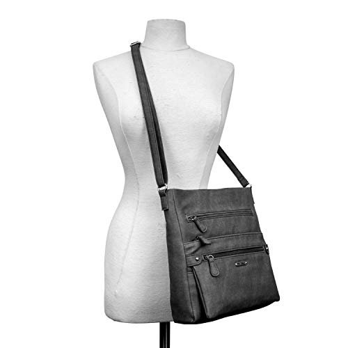 MultiSac Lorraine Women's Crossbody Bag, Black (Heirloom)