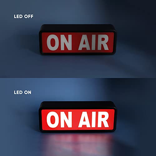 [Alfoto] ON AIR SIGN LED LIGHT/ #1 Item for (Youtube/Studio/Home Studio/Company/Desk or Wall Decor). Simple and easy ON/OFF Switch Button. Available for both USB Powered and AA Battery Powered.