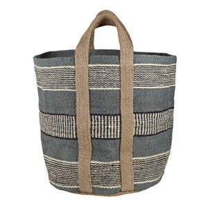 santa barbara design studio tote bag, grey stripes, 17 x 14.5-inch (j2011)