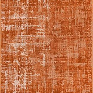 Rugs.com Valencia Collection Area Rug – 5' x 8' Orange Low Rug Perfect for Bedrooms, Dining Rooms, Living Rooms