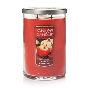 yankee candle apple pumpkin — 2-wick glass tumbler candle — large – 22oz – 110 hours burn time