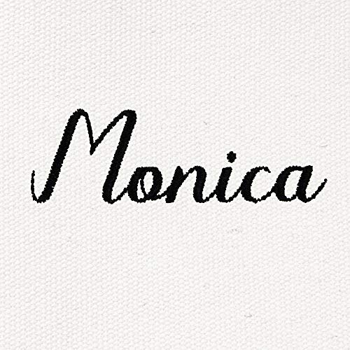 DALIX Womens Custom Names Monogrammed Premium Embroidered Tote Bag Monica