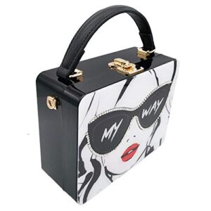 Novlety Designer Acrylic Shoulder Bag for Women Tote Purse and Handbags Box Clutch Crossbody Bag