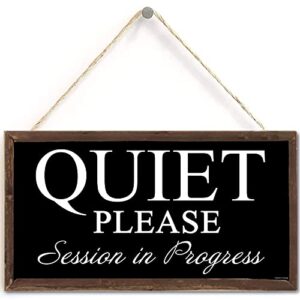 tomato fanqie quiet please treatment in progress 10 x 5 inch do not disturb hanging wall door salon or commerical use，for office sign plaque gift (us-g101)