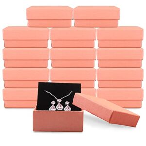 jewelry gift boxes necklace earring ring box gift box,15 pieces square cardboard jewelry gift boxes,cotton filled cardboard paper jewelry box gift case (3.25×3.25×1.37 inches) (pink)