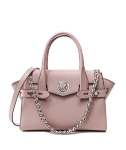 michael kors women’s carmen small saffiano leather belted satchel pink one size