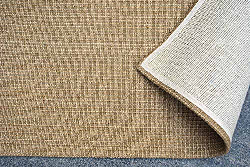 Chardin home – Oceanside Rug – 100% Recycled Polyester Indoor/Outdoor 5x7 feet Area Rug. Color: Golden Brown/Beige.