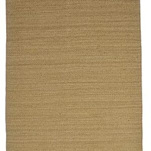 Chardin home – Oceanside Rug – 100% Recycled Polyester Indoor/Outdoor 5x7 feet Area Rug. Color: Golden Brown/Beige.