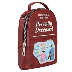 Beetlejuice Classic Movie Recently Deceased Book Mini Backpack Wristlet