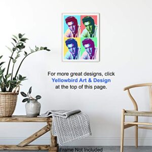 Elvis Poster - 8x10 Andy Warhol Pop Art Modern Wall Decor - Decoration for Bedroom, Living Room, Office - Cool Gift for Country Music, Nashville, Graceland Fans - UNFRAMED Print