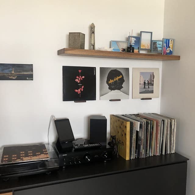 Lumiwood Record shelf wall mount (Brown)