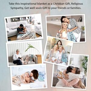 BOOPBEEP Healing Throw Blanket with Inspirational Thoughts and Prayers- Religious Soft Throw Blanket Inspirational Blankets and Throws 40x50 Inch Throw Blankets Perfect Caring Gift for Women Men