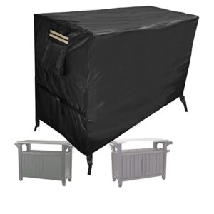 YOKMAES Prep Table Cover Compatible with 52 Inch Keter Unity XL Portable Outdoor Table, Waterproof and Windproof Durable Cover with Corner Protector(55'' L x 24'' W x 31.5'' H), Black