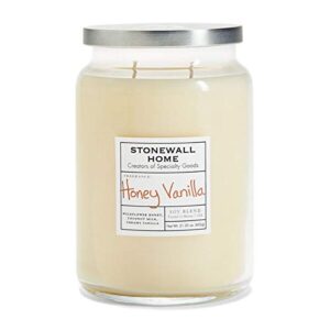 stonewall home honey vanilla, large apothecary jar candle