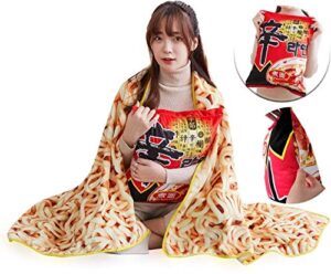 soft blanket throw kawaii pillow simulation instant noodles shape pillow funny realistic food round blanket throw blanket for adults&kids
