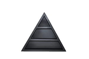 triangle shelf | crystal display wall decor | shelves for crystals and healing stones small geometric floating | black triangular meditation stone holder | witchy home storage | hanging chakra shelfs