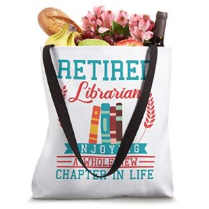 Librarian Retirement Gift Funny Retired Book Lover Men Women Tote Bag