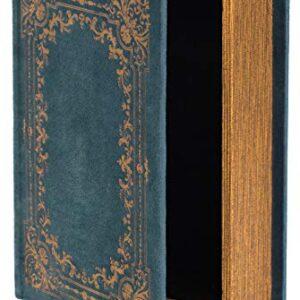 Decorative Vintage Book Shaped Trinket Storage Box - Blue