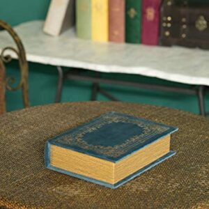 Decorative Vintage Book Shaped Trinket Storage Box - Blue