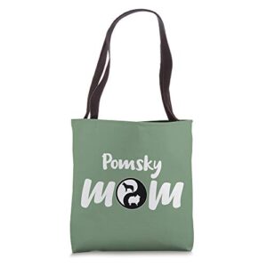 pomsky mom gifts cross breed lover owners pet pomsky dog mum tote bag