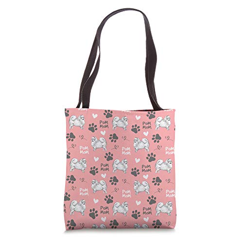 Pomeranian Mom Pink Women Gift Tote Bag