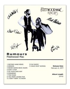 blue river fleetwood mac rumours poster wall art decor prints photos pics – (11×14)