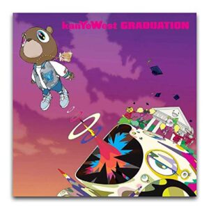 kanye west (graduation) – album cover canvas art poster and wall art picture print modern family bedroom decor posters 12″×12″(30*30cm)