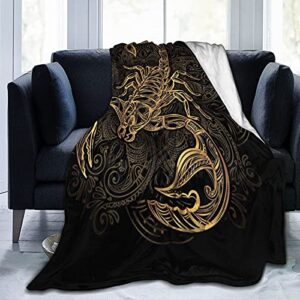 scorpion tattoo fleece blanket fuzzy soft plush blanket for all season spring summer autumn throws for couch bed sofa 50″x40″