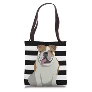 english bulldog dog lover gift tote bag