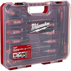 Milwaukee Set of 12 Tri-Lobe Screwdrivers 4932472003,Red