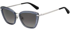 kate spade new york women’s thelma/g/s polarized cat eye sunglasses, grey, 53mm, 18mm