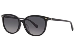 kate spade new york women’s alina/f/s round sunglasses, black, 55mm, 17mm