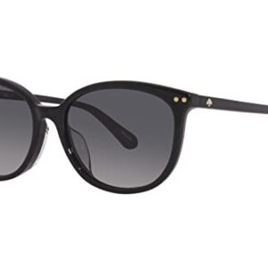 Kate Spade New York Women's Alina/F/S Round Sunglasses, Black, 55mm, 17mm