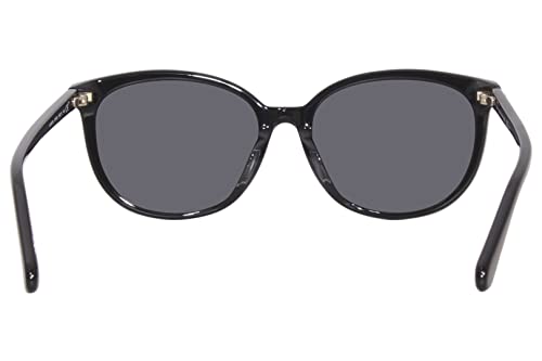 Kate Spade New York Women's Alina/F/S Round Sunglasses, Black, 55mm, 17mm