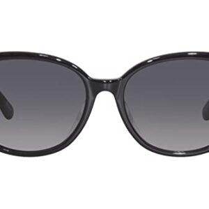 Kate Spade New York Women's Alina/F/S Round Sunglasses, Black, 55mm, 17mm