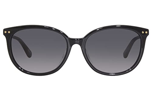 Kate Spade New York Women's Alina/F/S Round Sunglasses, Black, 55mm, 17mm