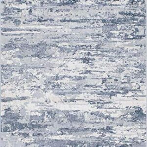 Rugs.com Caspian Collection Area Rug – 8' x 10' Gray Low-Pile Rug Perfect for Living Rooms, Large Dining Rooms, Open Floorplans