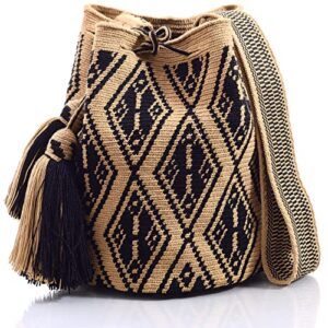 wayuu boho chic collection designer hand woven crocheted tote bag