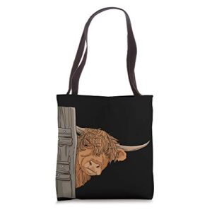 scottish highland cow gifts cute cow gift highland cow tote bag