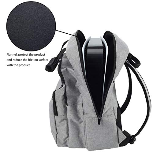 Gaming Console Backpack Compatible with PS5, Large Capacity Travel Carrying Case for PlayStation5 Console Digital Edition, Storage Bag with Multiple Pockets for Laptop and Gaming Accessories