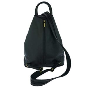 Fioretta Italian Genuine Leather Top Handle Backpack Purse Shoulder Bag Handbag Rucksack For Women