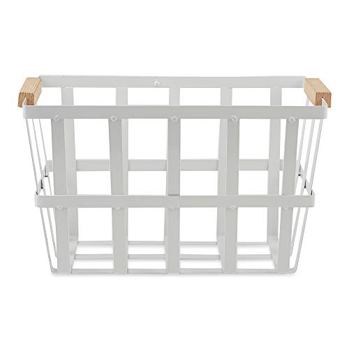 DII Urban Metal Basket Contemporary Storage Container, White, Basket Set, 3 Piece