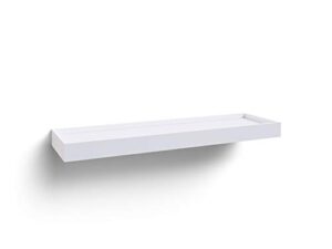 newage products home white floating shelf – 48in, hanging rectangle kitchen wall shelving, 81042