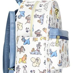 Disney Dogs Saffiano Faux Leather Tote Bag Mini Backpack