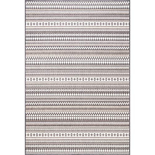 nuLOOM Teofila Aztec Indoor/Outdoor Area Rug, 8' Square, Grey