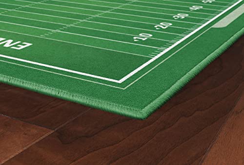 Brumlow MILLS Washable Sports Field Print Indoor or Outdoor Rug for Living Area or Play Room, Bedroom Mat, Patio Carpet or Entryway Rug, 5' x 8', Football